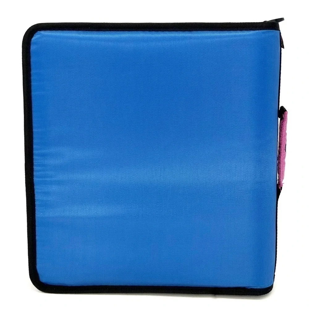 Case-It “The Classic” 2” Three Ring Binder Blue with Pink Polka Dots 3 New NWT
